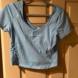 ECHT baby blue cropped athletic top. Size XL. New with tags.